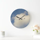 Vliegtuig in de Sky Wall Clock Grote Klok (Huis)