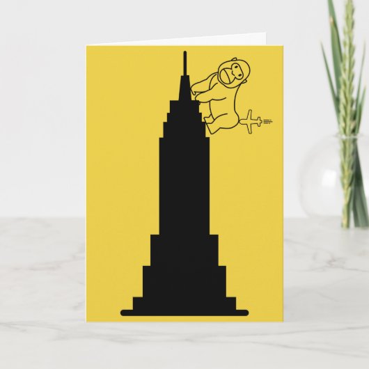 Vliegtuig in de stip - Birthday Kaart (Voorkant)