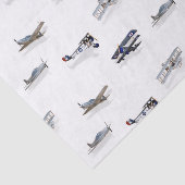 Vliegtuig in de vlucht Tissuepapier (Detail)