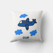 Vliegtuig in de wolken Gepersonaliseerd Kussen (Achterkant)
