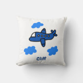 Vliegtuig in de wolken Gepersonaliseerd Kussen (Voorkant)