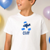Vliegtuig in de wolken Gepersonaliseerd T-shirt