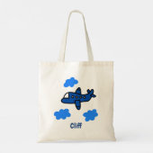 Vliegtuig in de wolken Gepersonaliseerd Tote Bag (Achterkant)