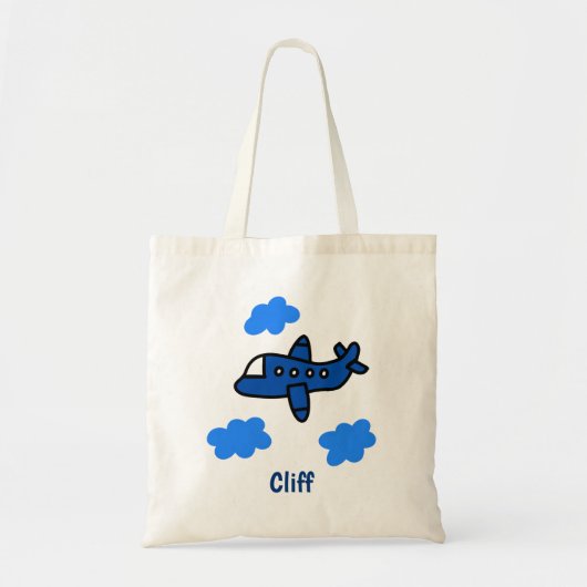 Vliegtuig in de wolken Gepersonaliseerd Tote Bag (Voorkant)