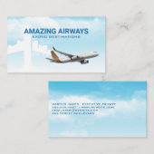 Vliegtuig in de wolken | reisagent visitekaartje (Voorkant / Achterkant)