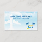 Vliegtuig in de wolken | Tropische Logo Visitekaartje (Voorkant)