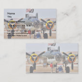 Vliegtuig in het vliegtuig visitekaartje (Voorkant / Achterkant)