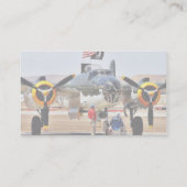 Vliegtuig in het vliegtuig visitekaartje (Achterkant)