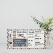 vliegtuig instapkaart (Staand voorkant)