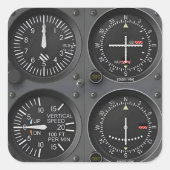 Vliegtuig Instruments Avionics Sticker (Voorkant)