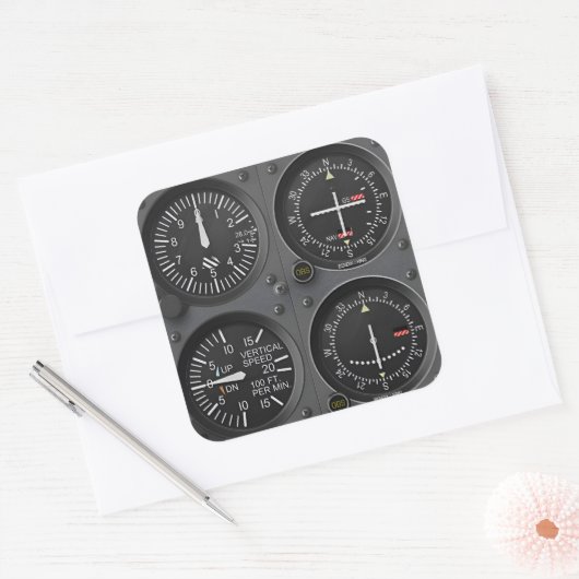 Vliegtuig Instruments Avionics Sticker (Envelop)