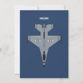 Vliegtuig jet baby shower kaart (Achterkant)