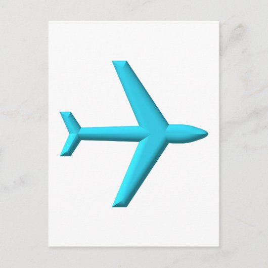 Vliegtuig/Jet Briefkaart (Voorkant)