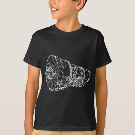 Vliegtuig Jet Engine Vliegtuig T-shirt (Voorkant)