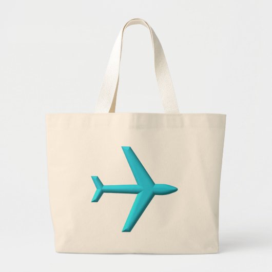 Vliegtuig/Jet Grote Tote Bag (Voorkant)