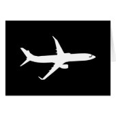Vliegtuig Jet Liner Silhouette Flying Black Decor (Voorkant Horizontaal)