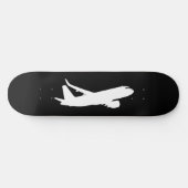 Vliegtuig Jet Liner Silhouette Flying Black Decor Persoonlijk Skateboard (Horizontaal)
