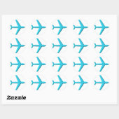 Vliegtuig/Jet Ronde Sticker (Vel)