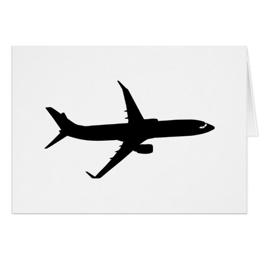 Vliegtuig Jetliner Black Flight past kleur aan (Voorkant Horizontaal)