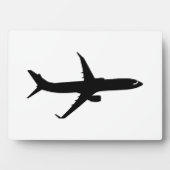 Vliegtuig Jetliner Black Flight past kleur aan Fotoplaat (voorkant)