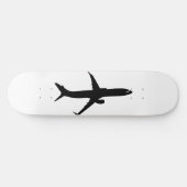 Vliegtuig Jetliner Black Flight past kleur aan Skateboard (Horizontaal)