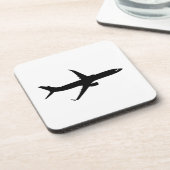 Vliegtuig Jetliner Shadow Flight past Kleur aan Drankjes Onderzetter (Linkerzijde)