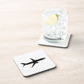 Vliegtuig Jetliner Shadow Flight past Kleur aan Drankjes Onderzetter (Rechterzijde)
