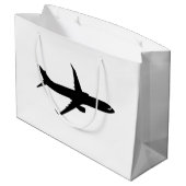 Vliegtuig Jetliner Shadow Flight past Kleur aan Large Cadeautasje (Achterkant Gekanteld)