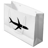 Vliegtuig Jetliner Shadow Flight past Kleur aan Large Cadeautasje (Voorkant Gekanteld)