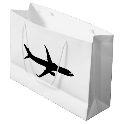 Vliegtuig Jetliner Shadow Flight past Kleur aan Large Cadeautasje (Voorkant Gekanteld)