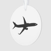 Vliegtuig Jetliner Shadow Flight past Kleur aan Ornament (voorkant)