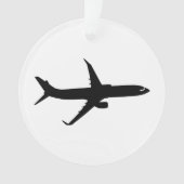 Vliegtuig Jetliner Shadow Flight past Kleur aan Ornament (voorkant)