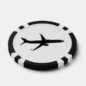 Vliegtuig Jetliner Shadow Flight past Kleur aan Pokerchips (Enkel)