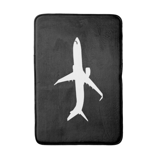 Vliegtuig JetLiner White Silhouette Flying Badmat (Voorkant Verticaal)