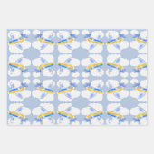 Vliegtuig Jetplane Animated Childrens Inpakpapier Vel (Voorkant)