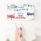 Vliegtuig Jongen 4e Verjaardag Grote Banner (Insitu)