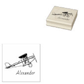 Vliegtuig Jongen Naamstempel Rubberstempel (Gestempeld)