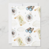  Vliegtuig Jongen Reizen Baby shower Kaart (Achterkant)