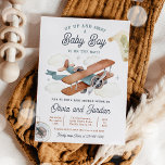 Vliegtuig Jongen Reizen Baby shower Kaart<br><div class="desc">Airplane Boy Travel Baby shower Invitation Alle design zijn © PIXEL PERFECTION PARTY LTD</div>