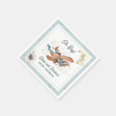  Vliegtuig Jongen Reizen Baby shower Servet (Hoek)
