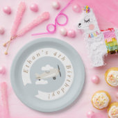  Vliegtuig Jongens Verjaardag Gepersonaliseerd Papieren Bordje (Feest)