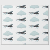 Vliegtuig. Jumbojet. Cadeaupapier (Vlak)