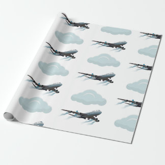 Vliegtuig. Jumbojet. Cadeaupapier