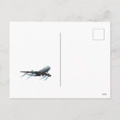 vliegtuig. Jumbojet. Feestdagenkaart (Achterkant)