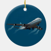 vliegtuig. Jumbojet. Keramisch Ornament (Achterkant)