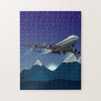 vliegtuig. Jumbojet. Legpuzzel
