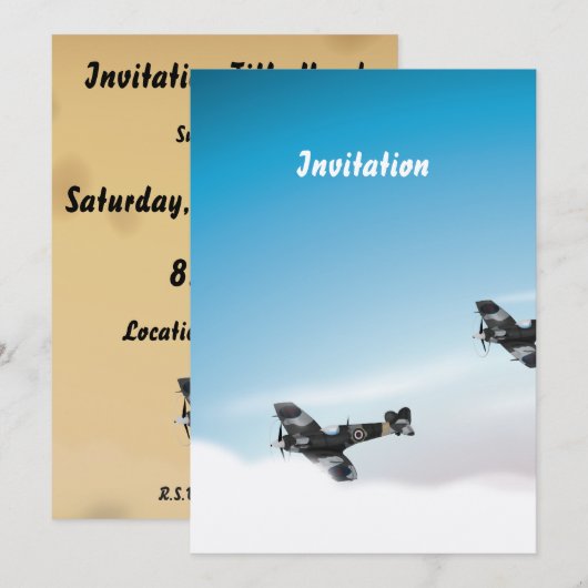  Vliegtuig Kaart (Voorkant / Achterkant)