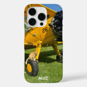 Vliegtuig & Kat Foto Luchtvaart Monogram Stijlvol Case-Mate iPhone Case (Achterkant)