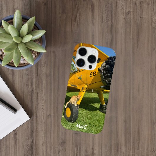 Vliegtuig & Kat Foto Luchtvaart Monogram Stijlvol Case-Mate iPhone Case