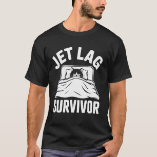 Vliegtuig Kat Jetlag Overlever T-shirt